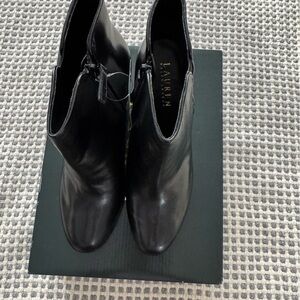 Ralph Lauren leather heeled ankle boots NWT NIB